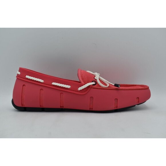 SWIMS Mens Size 11.5 Braided Lace Campari Red Loafers Shoes main image 4
